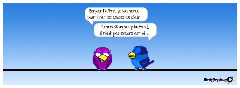 Mise en images d'une blague classique Tout n'est pas clerc chez le notaire...