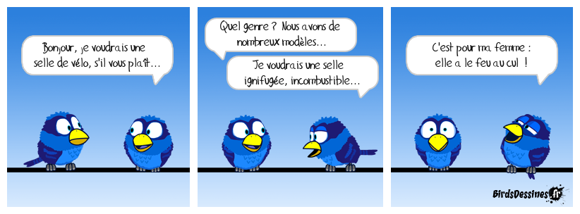 Ou alors, régime sans selle !