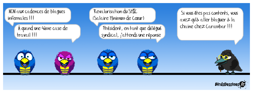 mouvement de grève chez Birds dessinés !!!