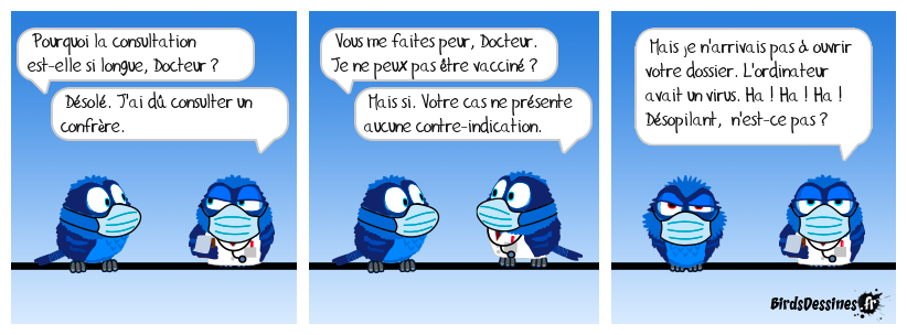 💉Au centre de vaccination 😁💻🔨