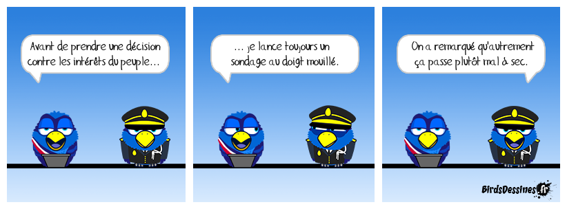 Chez nous, on se contente désormais d'un micro-trottoir auprès d'un échantillon représentatif des idées de Macron. Pendant ce temps, dans un pays imaginaire... 6