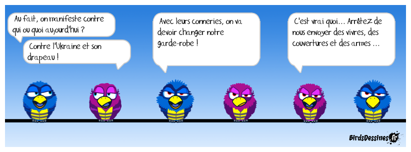 en jaune et bleu ...