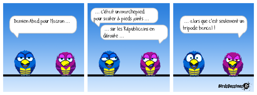 Il va finir par se casser la gueule ... ce con !