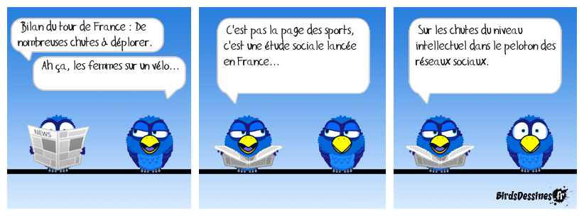 chutes à l'arrière... à l'avant, et au milieu !