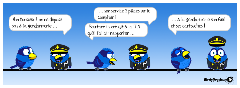 Je vous préviens y a des traces de poudre et il a beaucoup tiré !