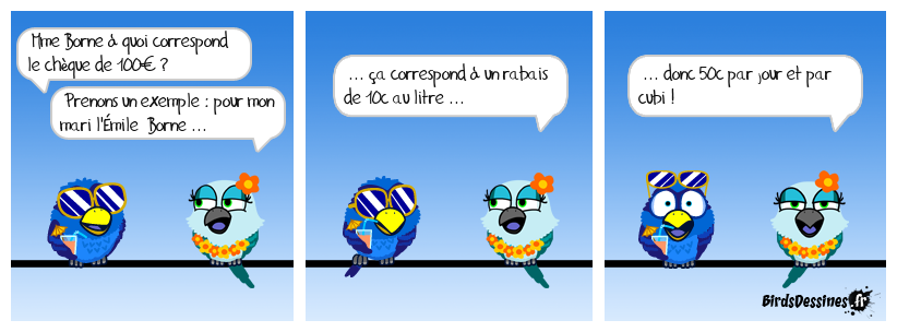 Quand il a consommé ses 5 litres ...  j'ai la paix d'essence !