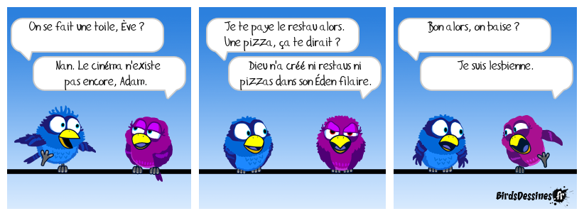 C'était la zone et tout ce qui s'ensuit. La Bible racontée aux Birds