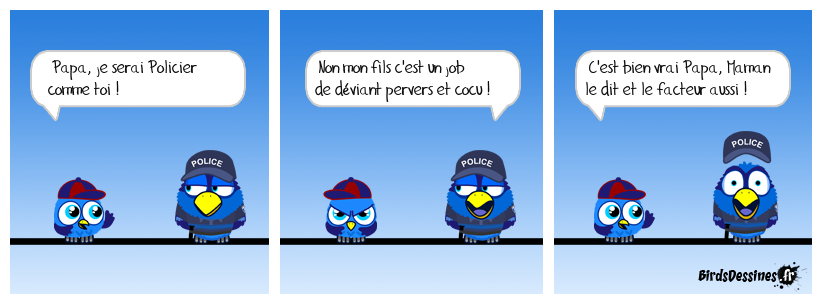 Cage cocu avec police