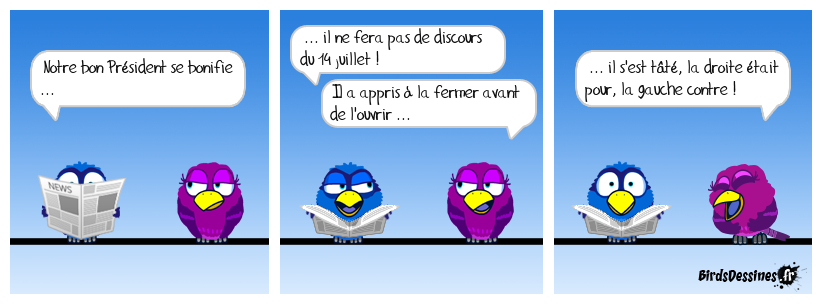 Plus tard, il prendra peut être le problème par le manche !