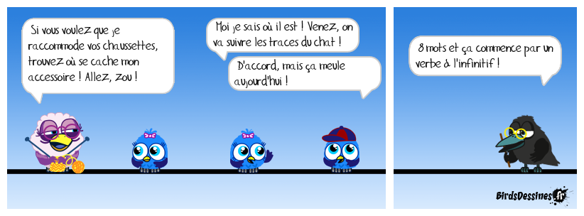 Bulle 1 : condensé de l'expression, indices en bulles 2 et 3 expression du jour