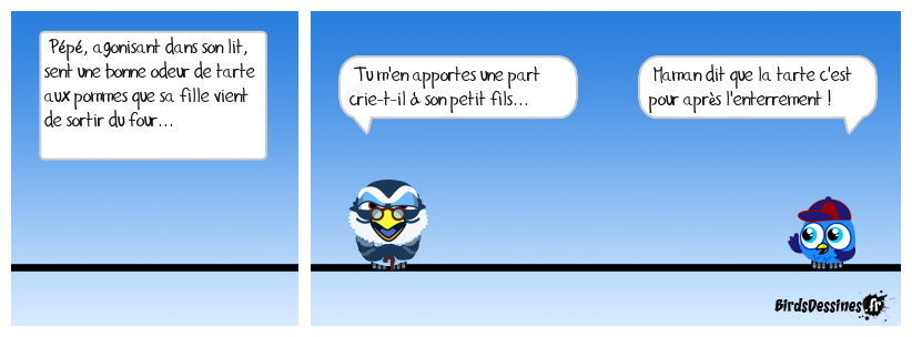 Une tarte à l'humour noir ?