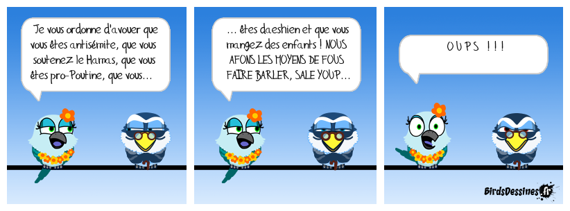 Où va-t-on si on trouve maintenant des connes jusque chez certaines rousses! Pendant ce temps, chez Paule au nid...