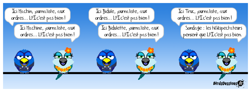 J'aurais pu faire la même avec des journaleux faisant la promo du FN/RN, puisque les deux cas sont conformes à la réalité observée. La fabrique de l'opinion