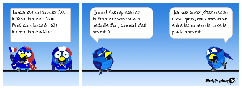 une médaille pour la France aux J.O