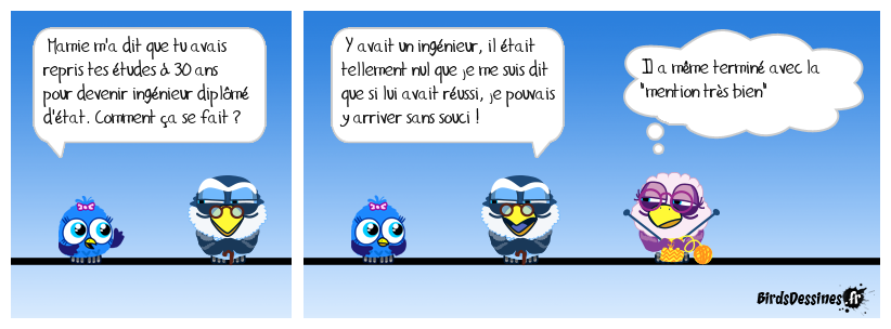 Entendu dans une discussion lors d'un mariage. Un bon exemple de promotion