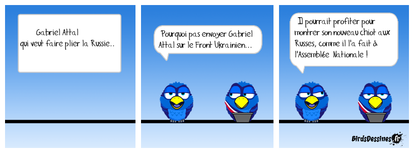 Gabriel Attal qui veut faire plier la Russie