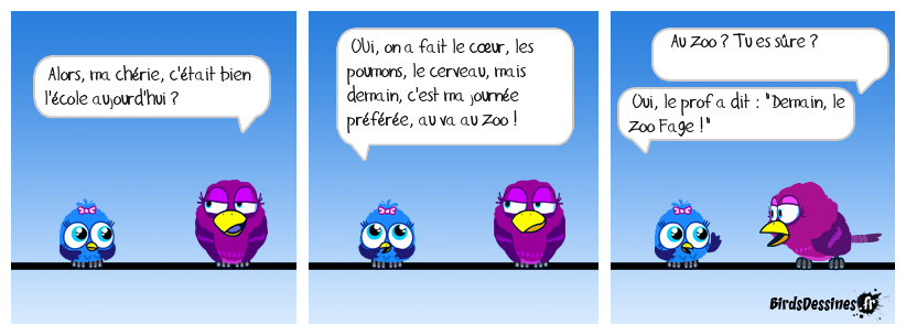 Avec plein de bébêtes.