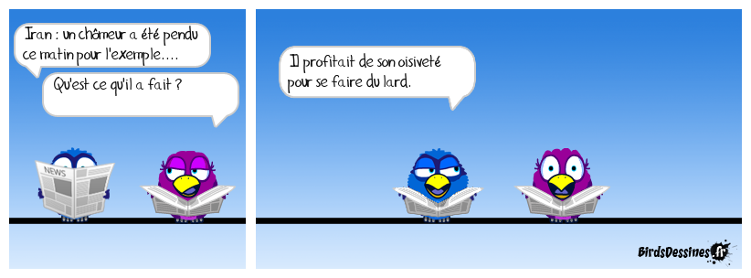 Ça ne rigole pas là bas.....