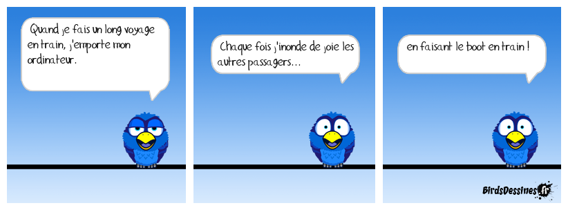 J'ai essayé aussi de botter le train, mais l'instant de lever le pied, il était déjà bien loin !