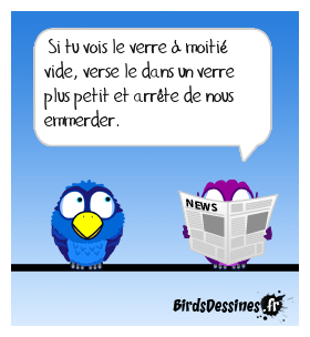 Le verre à moitié vide