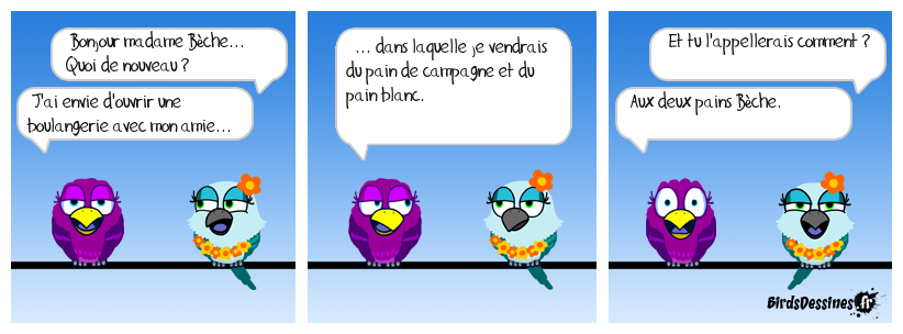 Ça marche bien la boulange...