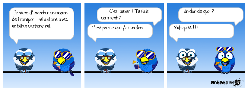 Moyen de transport écolo selon Maurice !