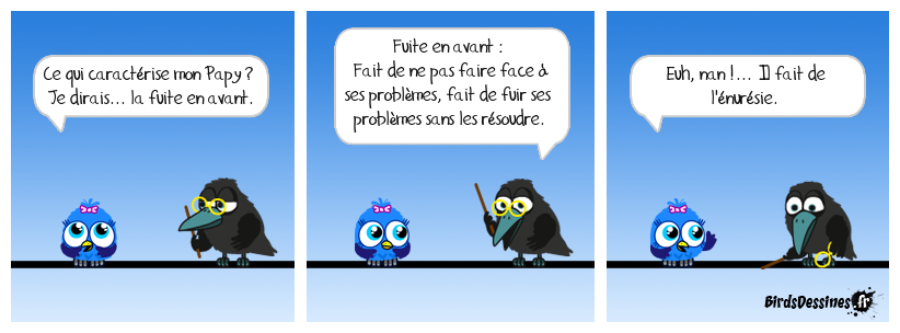 Pipi culotte, en bref. Déni de fuite