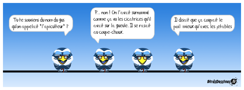 Du vécu, avec les anciens, on voit encore sa gueule, mais plus personne ne retrouve son vrai nom.<BR>
Pour les francophiles et la culture :<BR>
Coupe-choux (familier): rasoir à lame droite encore utilisée aujourd'hui par les barbiers, mais pratiquement plus par l'individu lambda en raison du succès des rasoirs de sûreté ou à lame jetable
à double tranchant ou des multi-lames ainsi que des rasoirs électriques Y a des noms plus faciles à mémoriser que des patronymes