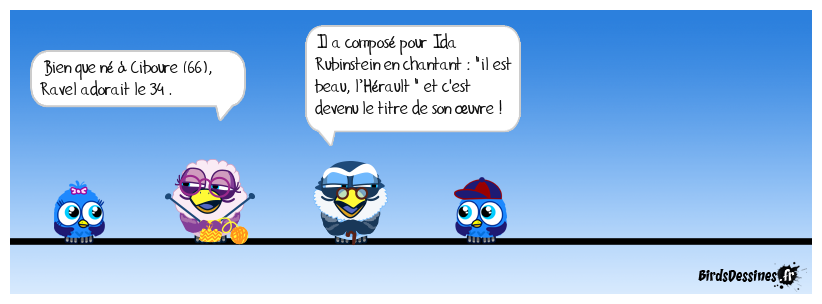 Pour les francophiles et la culture :<BR>
Le Boléro est une œuvre de commande. Ida Rubinstein lui demanda un « ballet de caractère espagnol » qu’elle comptait représenter avec sa troupe à la fin de 1928. https://fr.wikipedia.org/wiki/Bol%C3%A9ro_(Ravel) À quoi ça tient !