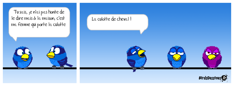 Le mari un tantinet moqueur.