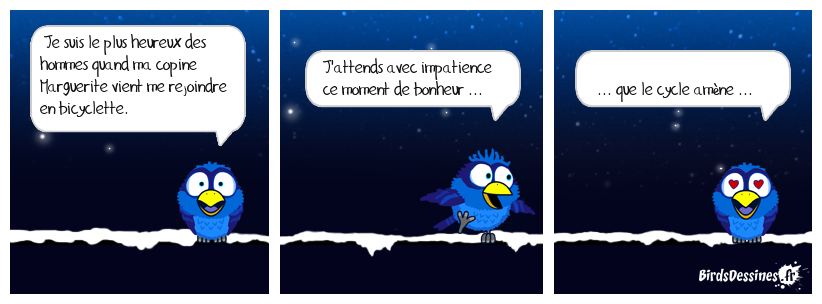 ♫ quand on partait de bon matin... ♪ ♫ ♪ ... à bicyclette ... ♫