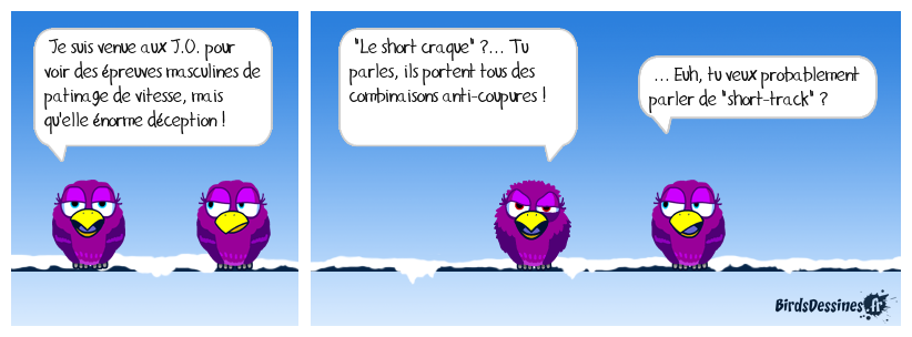 Pour ce sport de glace, elle n'était pas au parfum !