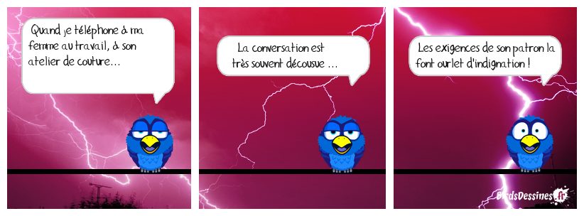 cousu de fil blanc ...