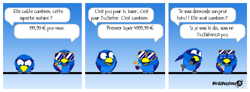 La réclame pour les bagnoles