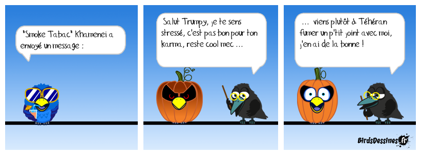 Un gros poutou et un p'tit joint ça détend l'atmosphère !