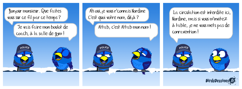 Le policier profite de l'occasion !