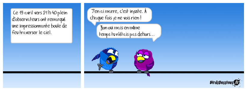 Un bolide dans le ciel...