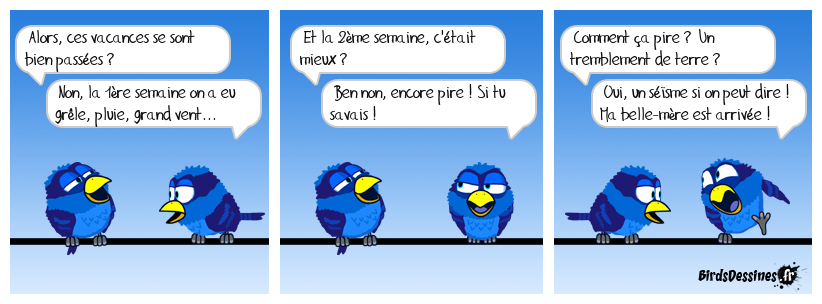 Jamais tranquilles les vacances !