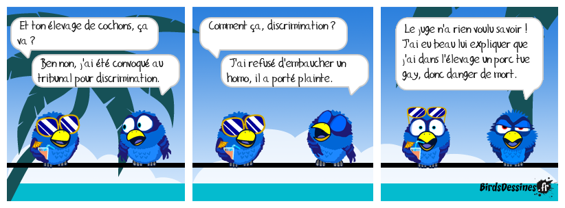 Homophobe et raciste en plus !