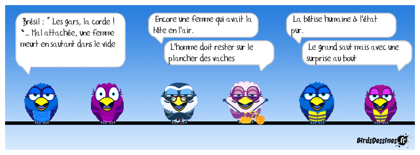Une corde doit toujours être attachée des 2 côtés ...