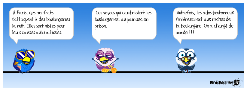 Le braquage des boulangeries pâtisseries, en un éclair, va croissant !