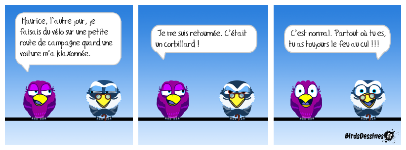 Chaud derrière (BD refaite suite à l'excellente remarque de Titoune) !