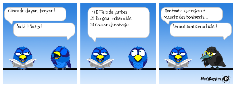 Charade du jour, bonjour !