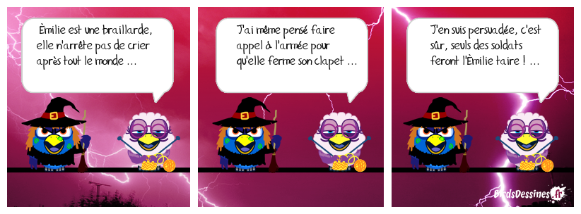 être alarmé par émilie...