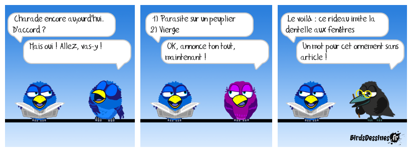 Charade du jour, bonjour !