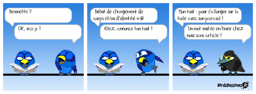 Devinette du jour, rebonjour !