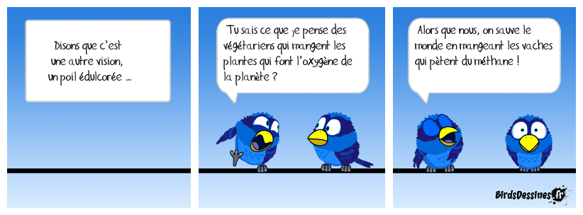 Et la vache, tu peux me rappeler ce qu’elle mange ?